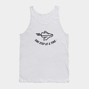 'One Step At A Time' Motivational Sports Fitness Design Tank Top